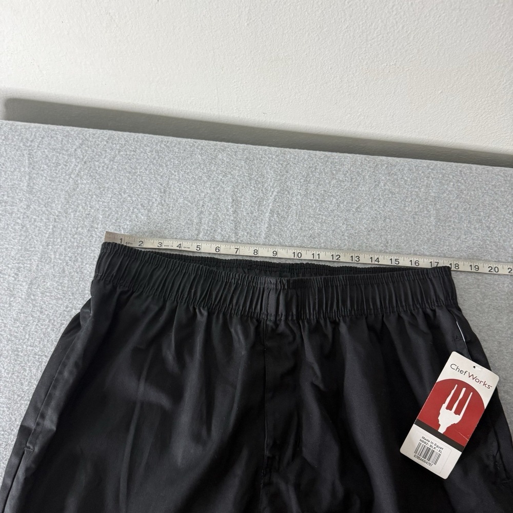 New Chef Works Black Pull On Pants Polyester Cotton Pockets Size XL - Picture 7 of 10